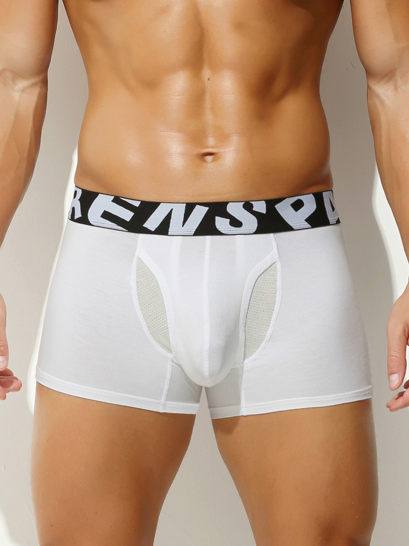Bamboo Fiber Trunk - Herenslip van polyester met dubbele zak,