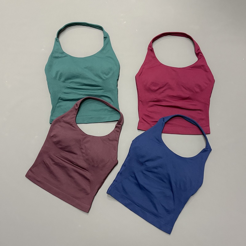 Suspender Tank Top - Dames sporttop met halternek Naadloze yoga-tanktop