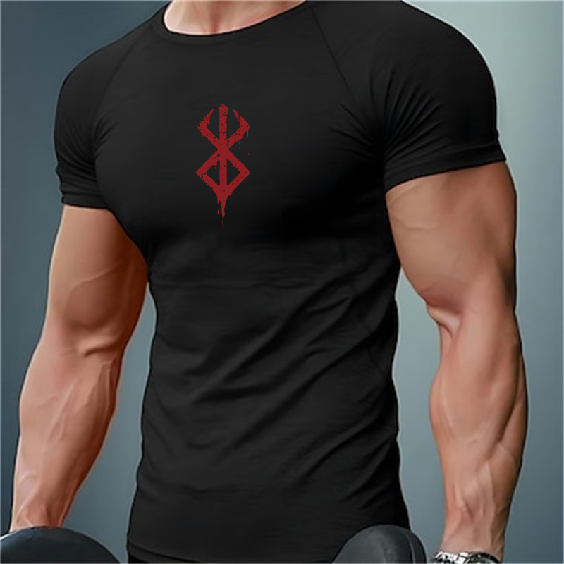 Base Layer Top - Compressieshirts voor heren met print, zomer,