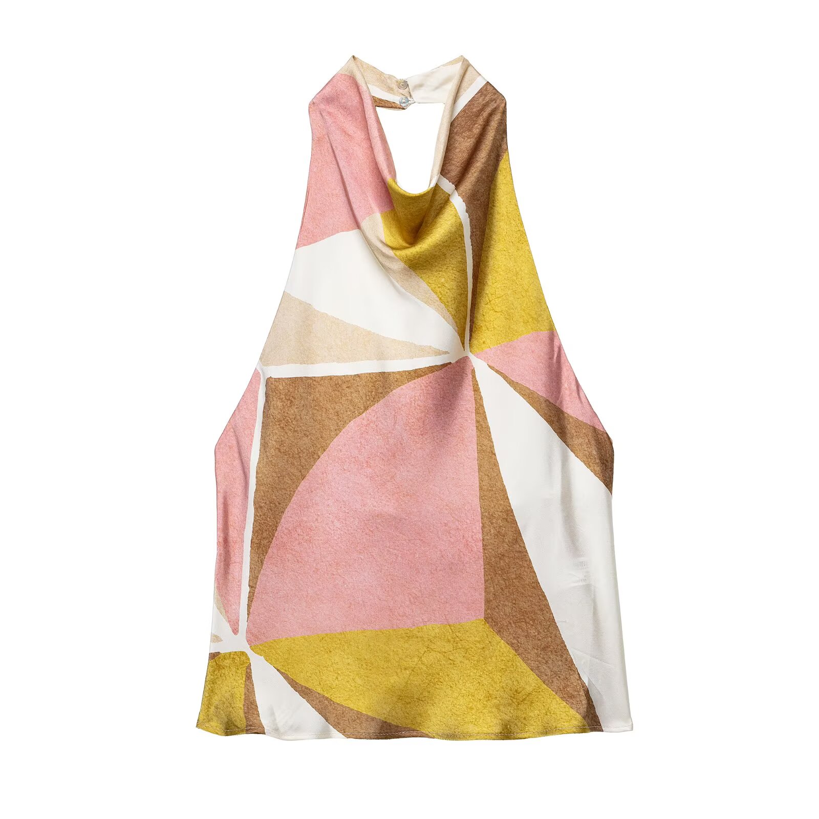 Suspender Tank Top - Zevity 2025 Dames Chique Geometrische Print
