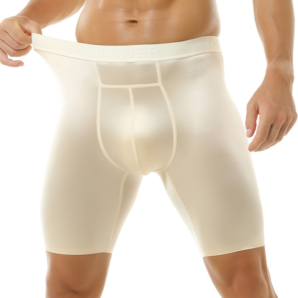 Heren Ice Silk Glanzende Lange - Long Leg Trunk Men recensie en prijs