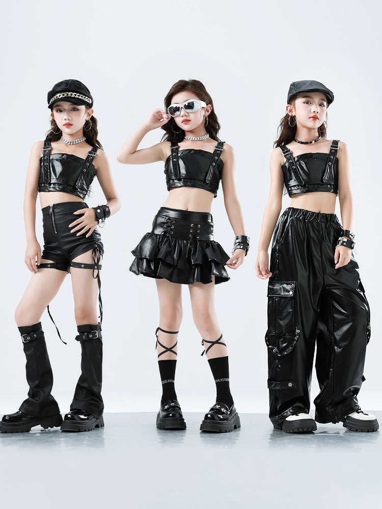 Kid Kpop Hip Hop Kleding Zwart - Suspender Tank Top recensie en prijs